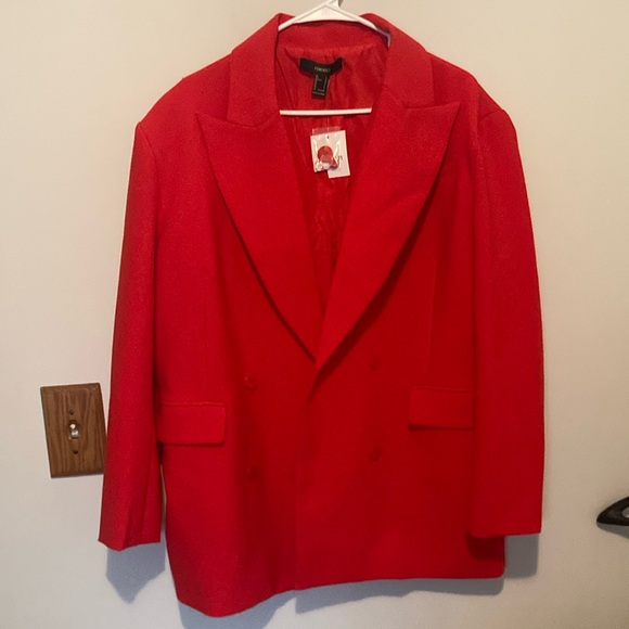 Forever 21 red blazer jacket - Picture 2 of 13